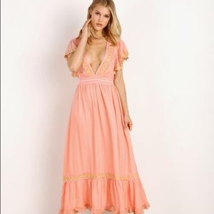 Cleobella peach maxi dress